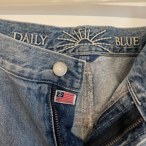 NWT AG Daily Blue premium denim Easy two tone wide leg jeans - Picture 5 of 6